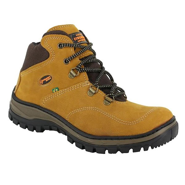 BOTA DE SEGURANÇA ECOSAFETY PS410-AP BICO DE PVC COURO NOBUCK CASTOR RIO C.A 46122
