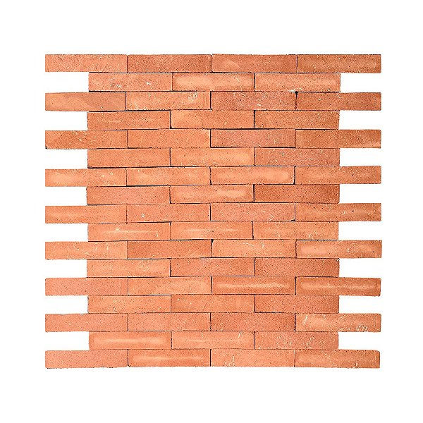 Revestimento Cerâmica Natural – Tijolinho Brick Ollastra 5,3x24cm – 1m² (Barro)