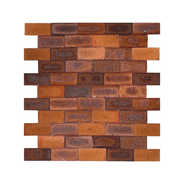 Revestimento Cerâmica Natural - Tijolinho Brick Avezzano 9x19cm – 1m² (Inglês Mesclado - acabamento rústico)