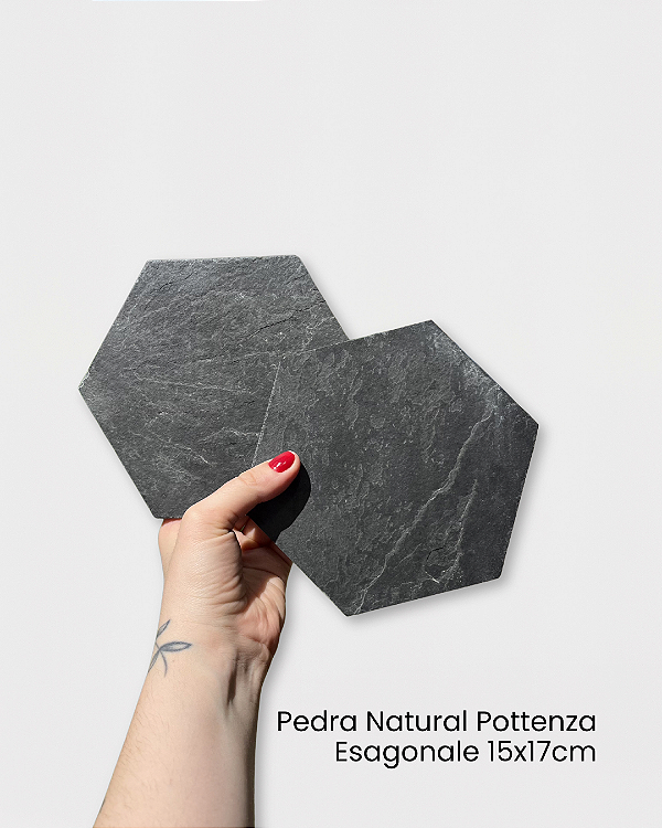 Revestimento Pedra Natural - Pottenza Esagonale 15x17cm - Amostra