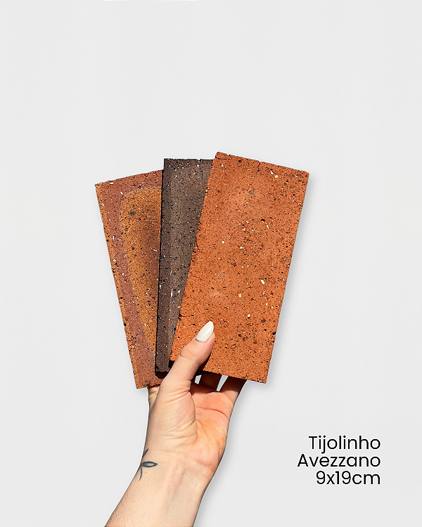 Revestimento Cerâmica Natural - Tijolinho Brick Avezzano 9x19cm – Amostra