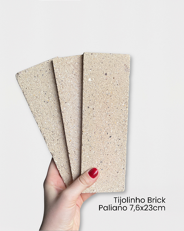 Revestimento Cerâmica Natural – Tijolinho Brick Paliano 7,6x23cm – Amostra