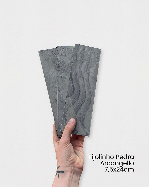Revestimento Pedra Natural – Tijolinho Brick Arcangello 7,5x24cm – Amostra
