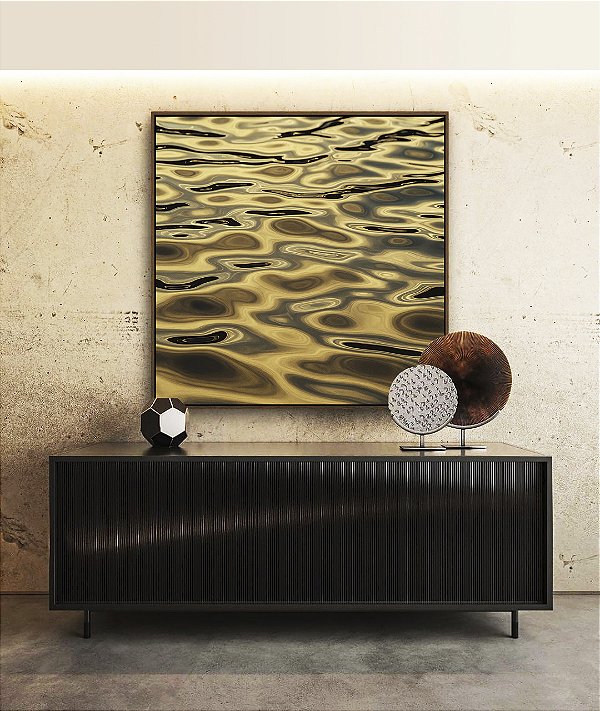 Quadro Quadrado Alto Mar Textura Natural Reflexos do Sol Natureza Canvas Moldura