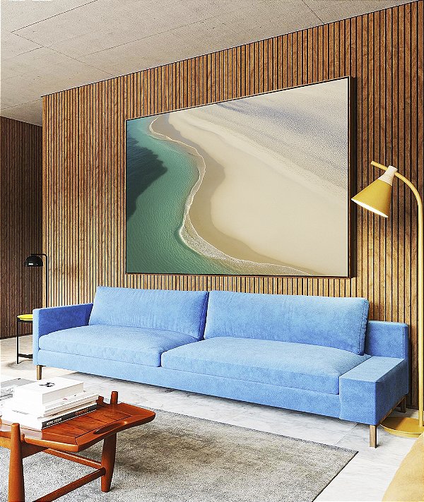 Quadro Horizontal Mar Turquesa Dunas Areias Brancas Praia Canvas Moldura