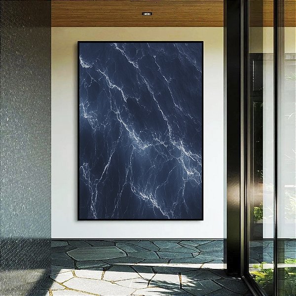 Quadro Vertical Mar Alto Azul Profundo Natureza Canvas Moldura