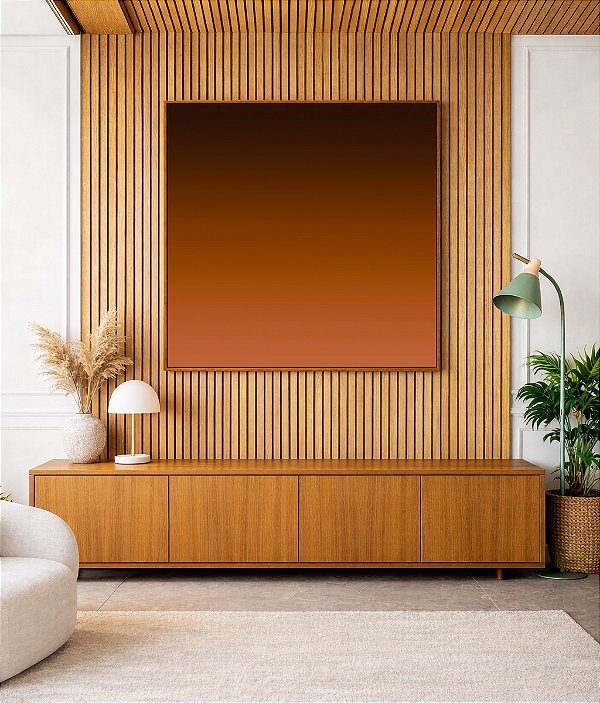 Quadro Quadrado Abstrato Degradê Marrom Terracota Chocolate Canvas Moldura