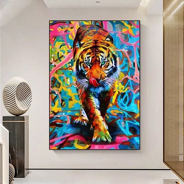 QUADRO DECORATIVO ELEGANCE TIGRE