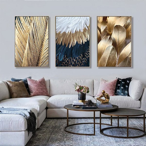 kit 3 quadros abstrato sofist