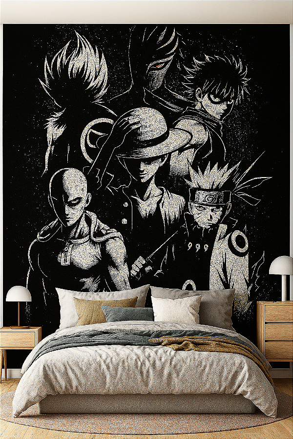 Papel de Parede Animes Diversos Decoração quarto Otaku