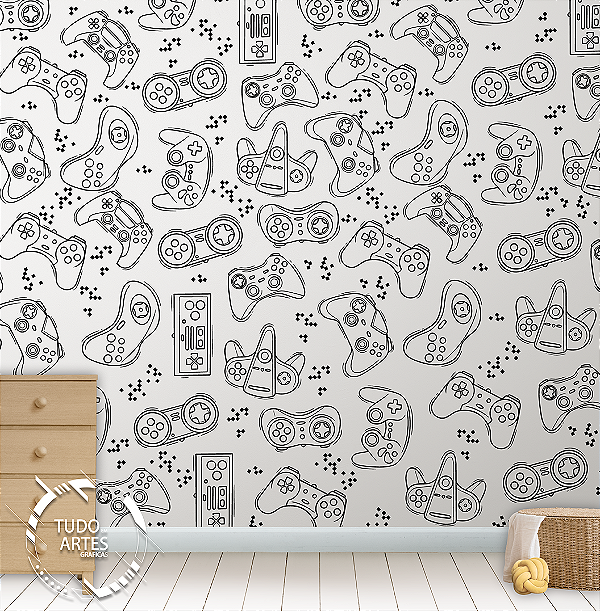 Papel de Parede Adesivo Gamer