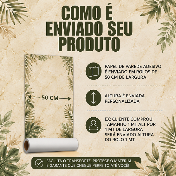 Papel de Parede Infantil Unissex Floral Clean Adesivo para Quarto Feminino e Masculino Baby