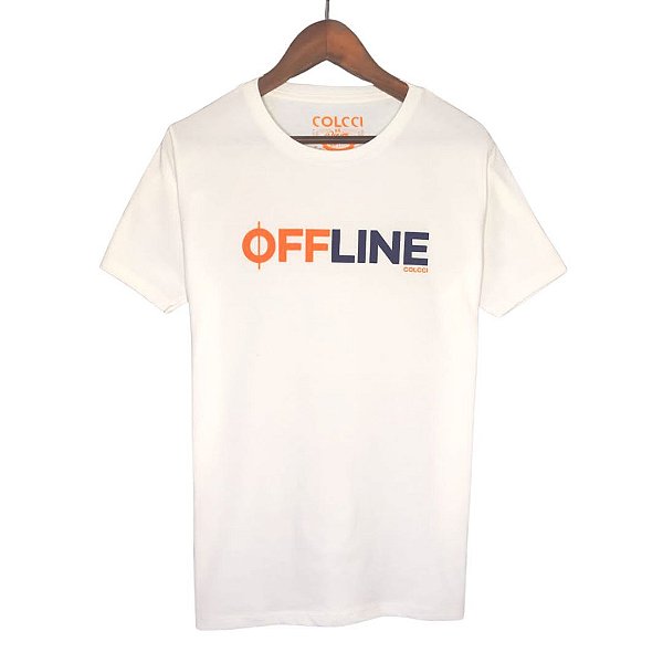 Camiseta - Colcci - Branca Est Offline