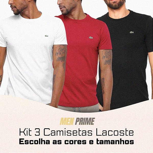 Kit 3 Camisetas Lac Croco* - Croco Basic's