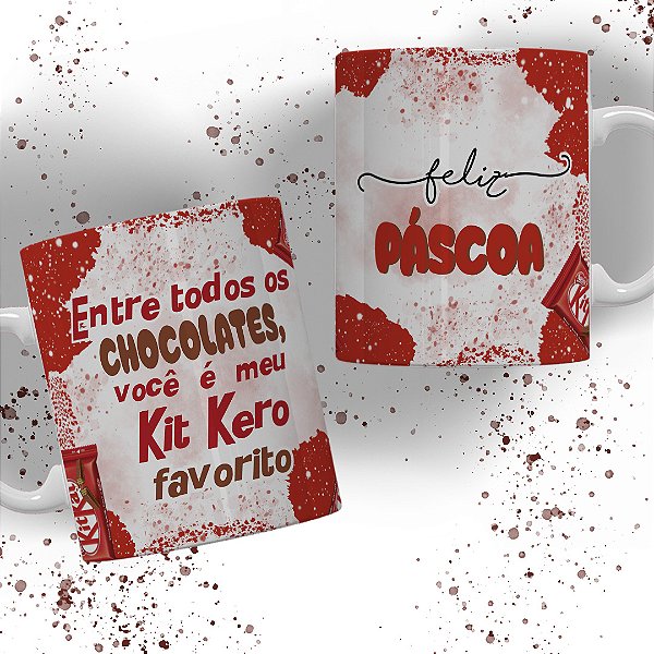 Caneca de Porcelana Páscoa Chocolate