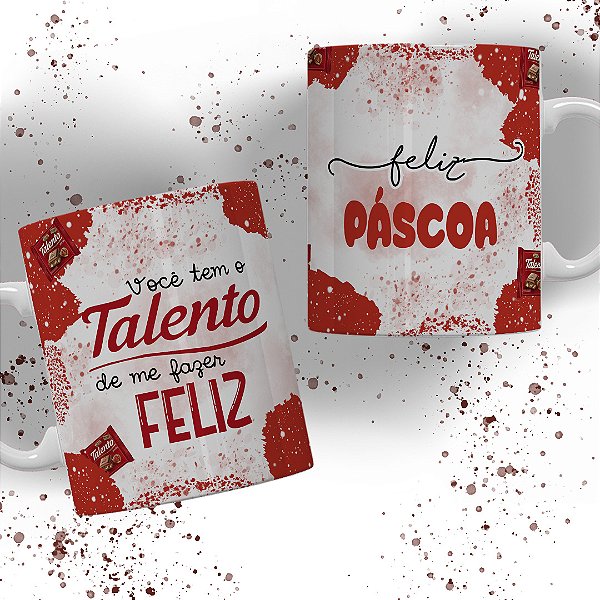 Caneca de Porcelana Páscoa Chocolate