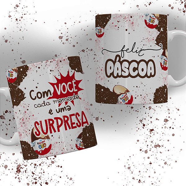 Caneca de Porcelana Páscoa Chocolate