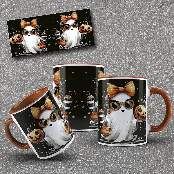 Caneca de Porcelana Halloween