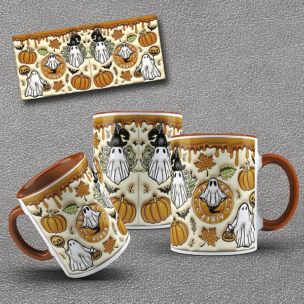 Caneca de Porcelana Halloween