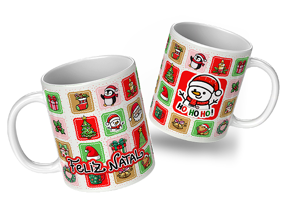 Caneca Porcelana de Natal