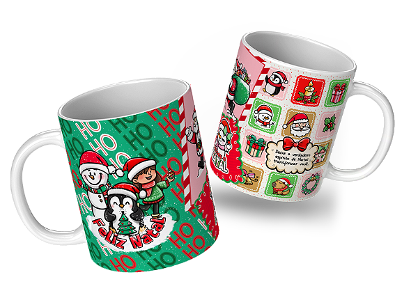 Caneca Porcelana de Natal