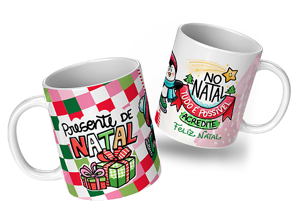 Caneca Porcelana de Natal