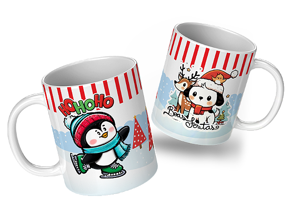 Caneca Porcelana de Natal