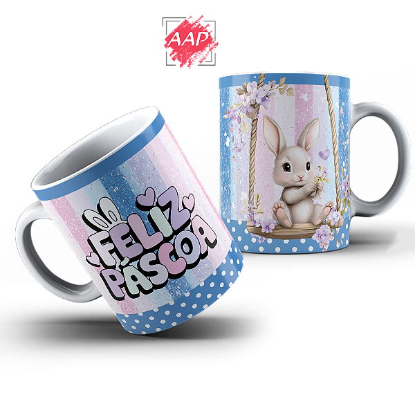 Caneca de Porcelana Páscoa