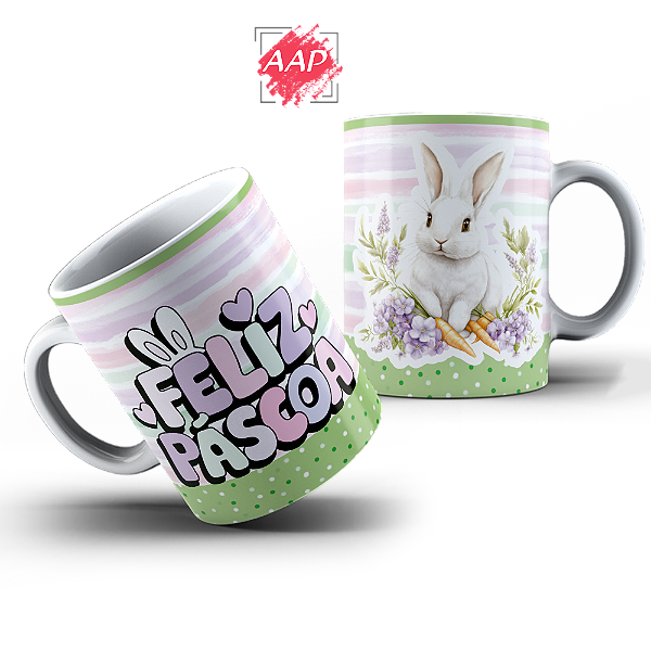 DUPLICADO - Caneca de Porcelana Páscoa