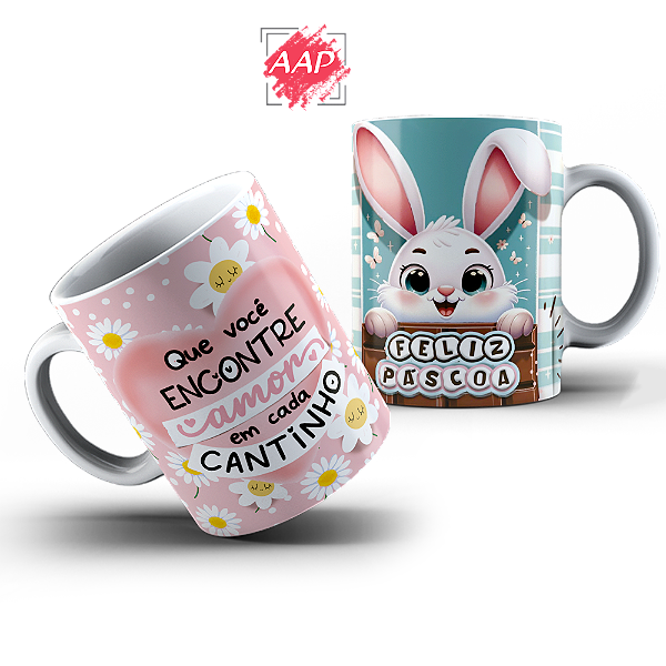 Caneca de Porcelana Páscoa