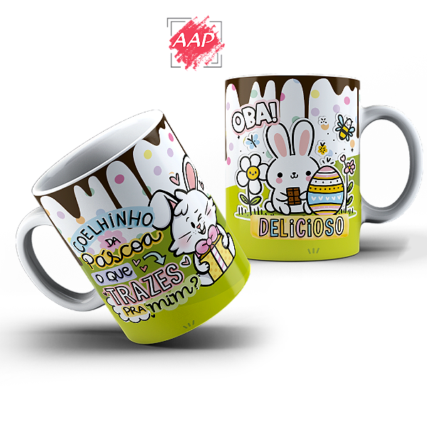 Caneca de Porcelana Páscoa