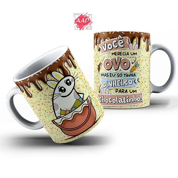 Caneca de Porcelana Páscoa Flork