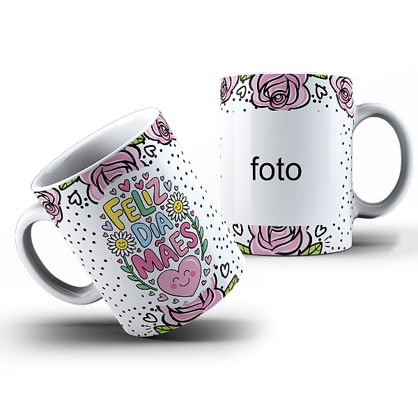Caneca de Porcelana Dia das Mães