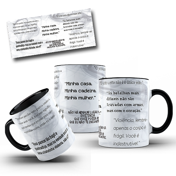 Caneca Porcelana Quarta Asa