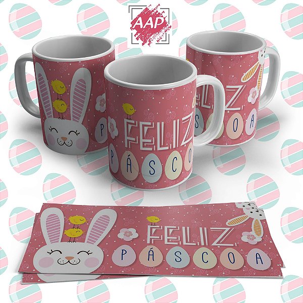 Caneca de Porcelana Páscoa