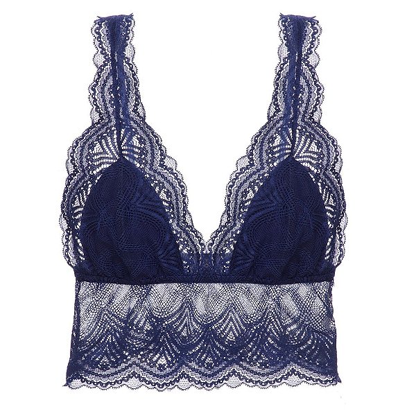 Top de Renda Azul Leveza