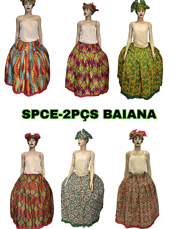 Saia E Pano De Cabeça Étinicos Ubanda Candomblé*****