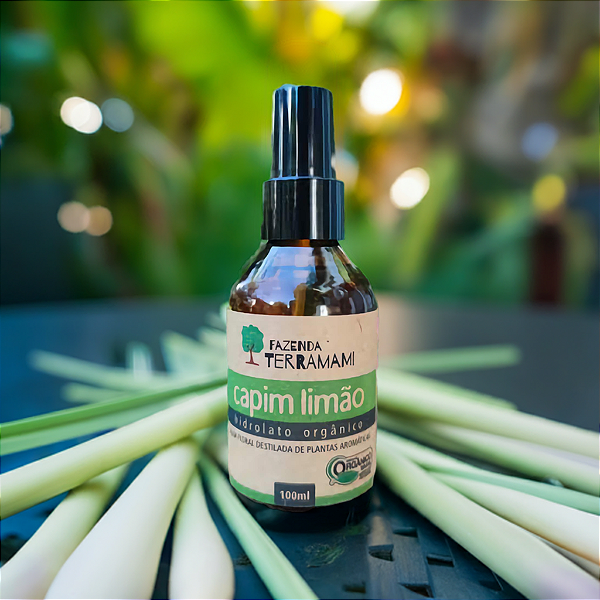 Hidrolato Orgânico de Capim Limão 100ml