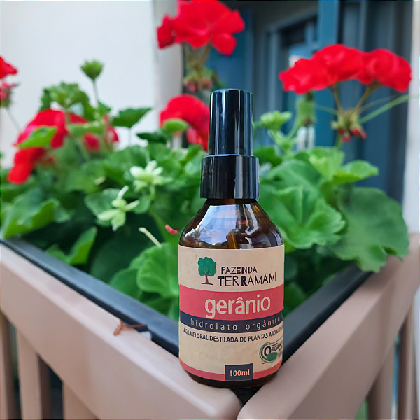 Hidrolato Orgânico de Gerânio 100ml