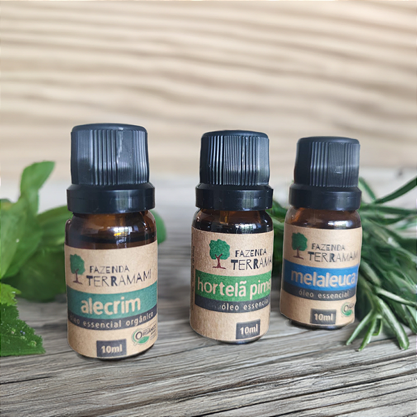 Kit Anti-Viral (Melaleuca Orgânico + Alecrim imp  + Hortelã pimenta imp)