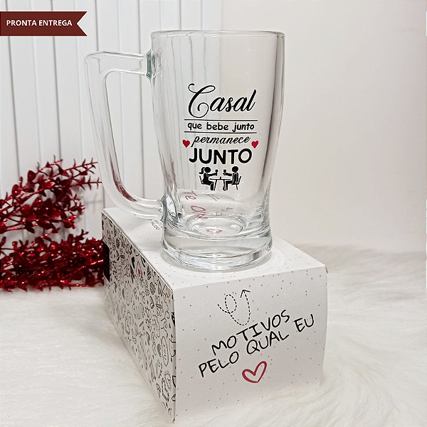 Caneca Chopp 340 ml - Casal Que Bebe Junto..