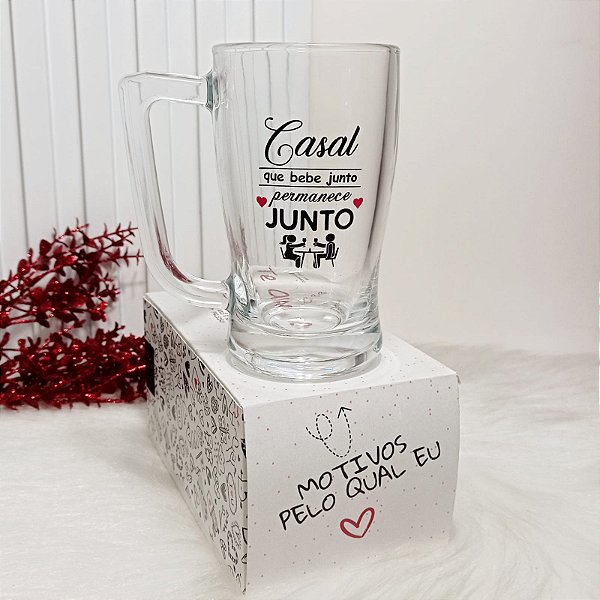 Caneca Chopp 340 ml - Casal Que Bebe Junto..