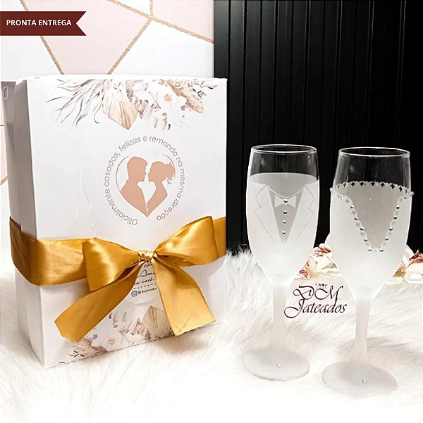 Par de Taças de Brilho + Caixa Luxo – Presente Especial