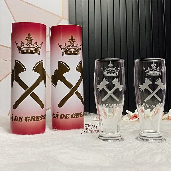 Copo Munich cerveja + Tubo Lata - Personalizados