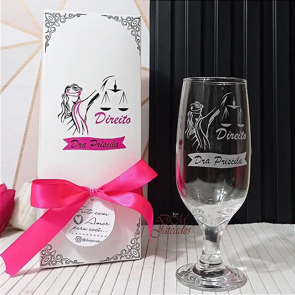 Kit Individual -1 Caixa Branca + 1 Taça Floripa - Personalizados