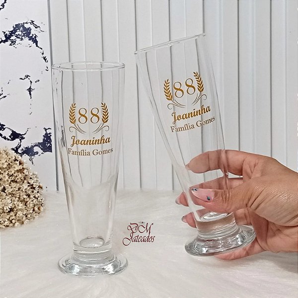 Taça Tulipa para cerveja personalizada - Gravação colorida UV