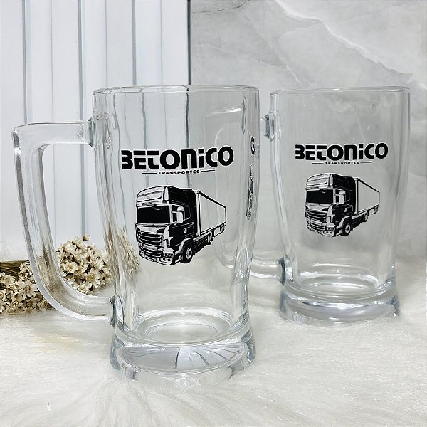 Caneca para chopp Personalizada adesivo UV -Gravação colorida