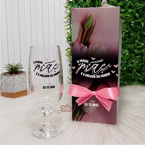 Dia das Mães - Taça Floripa Cerveja + Caixa presente Mãe Te Amo