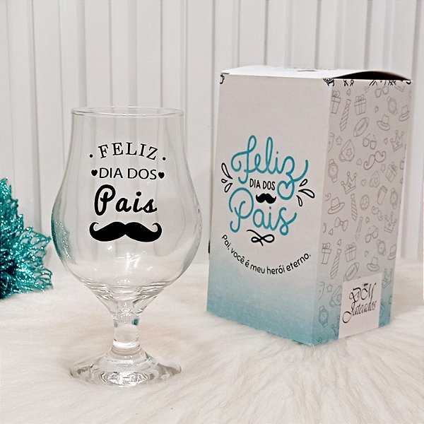 Taça Dublin Feliz Dia dos Pais com Caixa Presenteável - Presente dia dos Pais