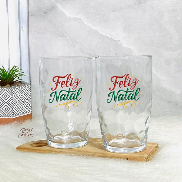 Copo Poema para água ou suco personalizado adesivo UV - Gravação colorida